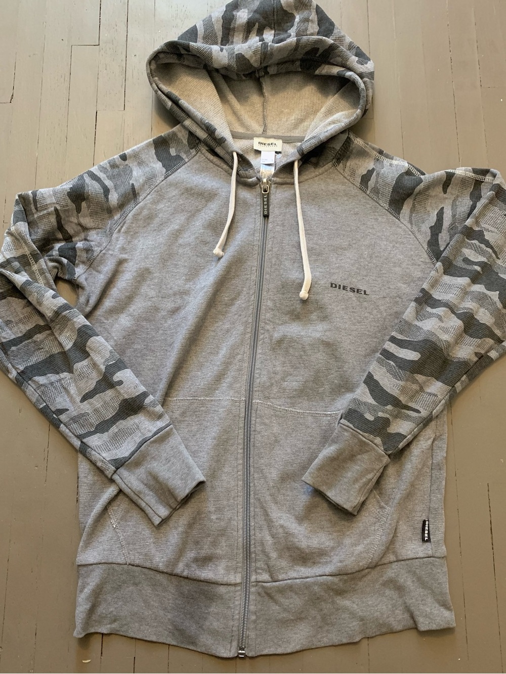 Diesel light grey camo zip up